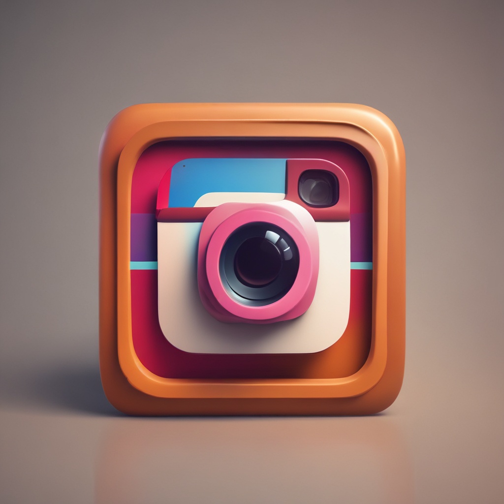 3D Instagram logo